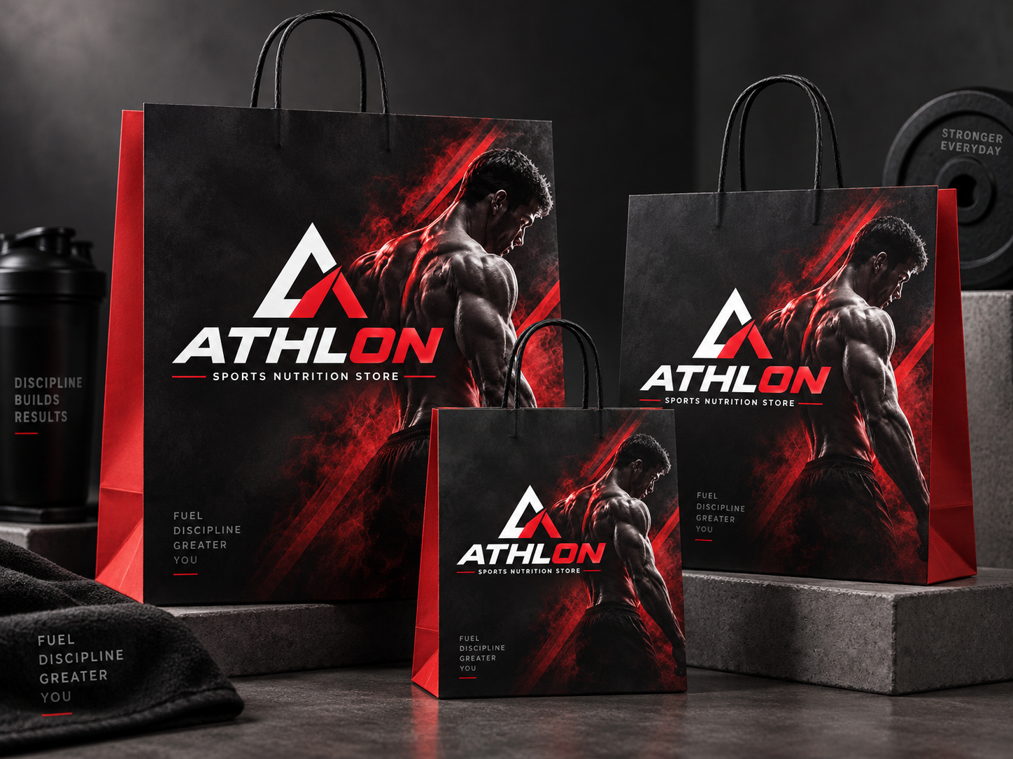 ATHLON branded packaging